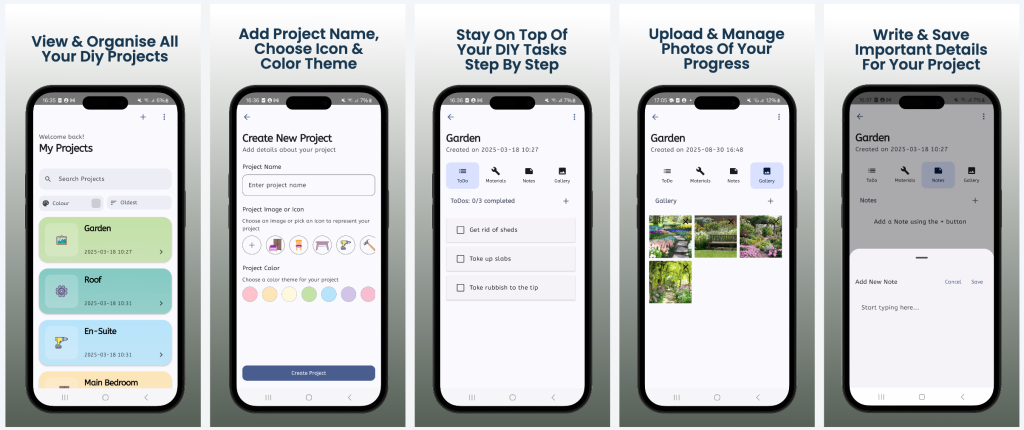 DIY Project Planner application