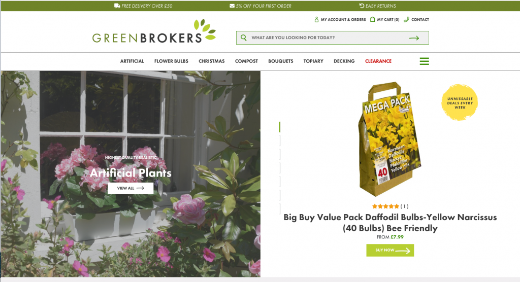 GreenBrokers website homepage